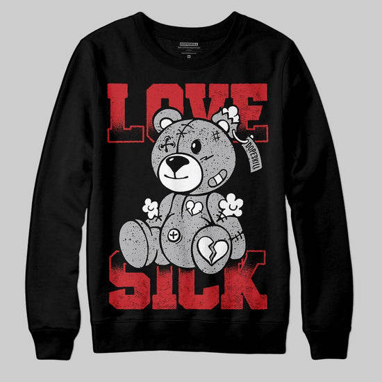Jordan 4 OG “White Cement” DopeSkill Sweatshirt Love Sick Graphic Streetwear - Black