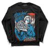 Jordan 4 Retro Military Blue DopeSkill Long Sleeve T-Shirt Stackin Mines Graphic Streetwear - Black