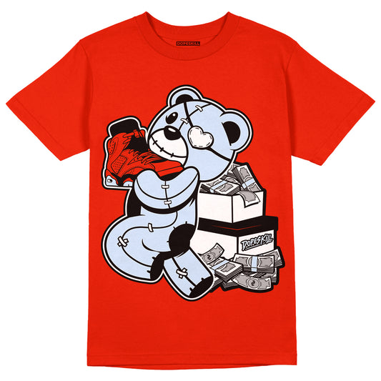 Jordan 6 Retro Toro Bravo DopeSkill Varsity Red T-shirt Bear Steals Sneaker Graphic Streetwear