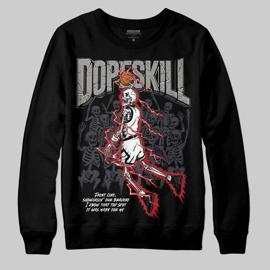 Jordan 3 Retro Black Cat DopeSkill Sweatshirt Thunder Dunk Graphic Streetwear - Black