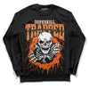 Jordan 12 Retro Brilliant Orange DopeSkill Long Sleeve T-Shirt Trapped Halloween Graphic Streetwear - Black