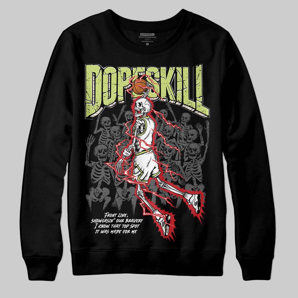Jordan 5 “Luminous Green” DopeSkill Sweatshirt Thunder Dunk Graphic Streetwear - black