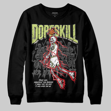 Jordan 5 “Luminous Green” DopeSkill Sweatshirt Thunder Dunk Graphic Streetwear - black