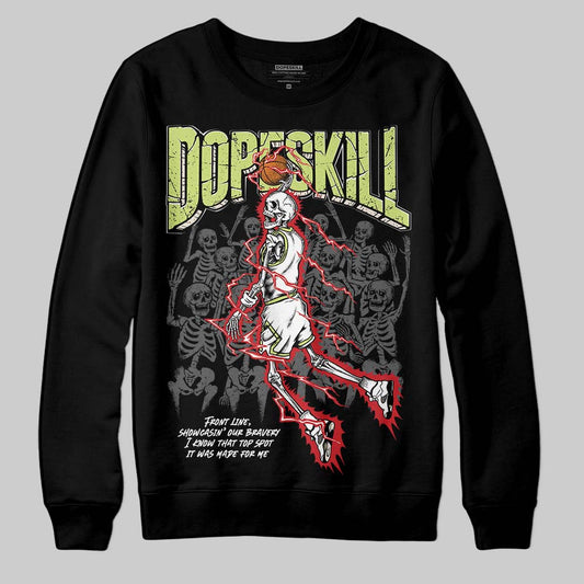 Jordan 5 “Luminous Green” DopeSkill Sweatshirt Thunder Dunk Graphic Streetwear - black