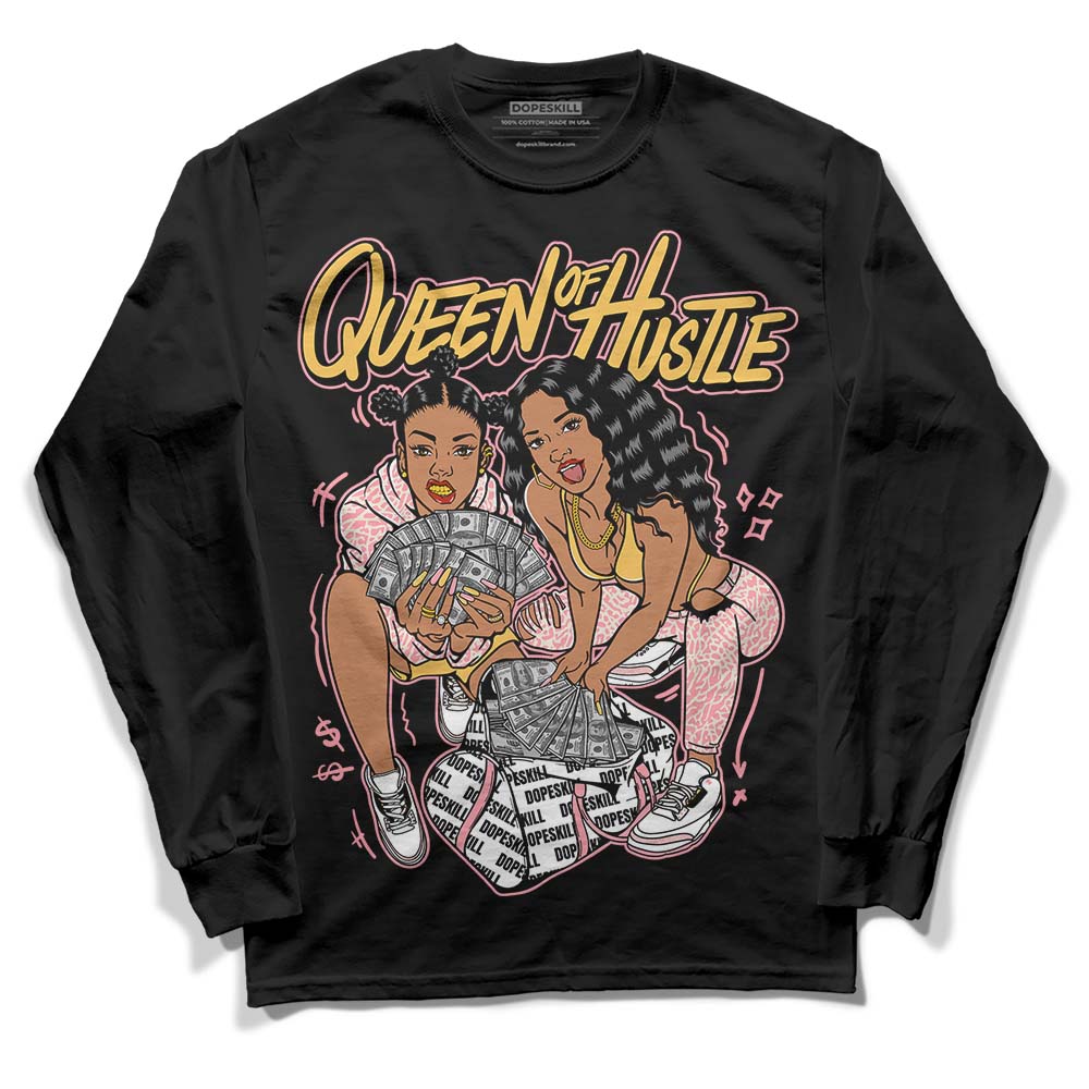 Jordan 3 GS “Red Stardust” DopeSkill Long Sleeve T-Shirt Queen Of Hustle Graphic Streetwear - Black