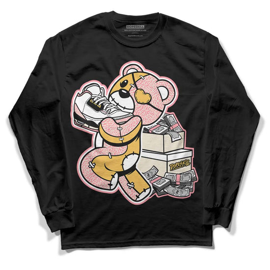 Jordan 3 GS “Red Stardust” DopeSkill Long Sleeve T-Shirt Bear Steals Sneaker Graphic Streetwear - Black