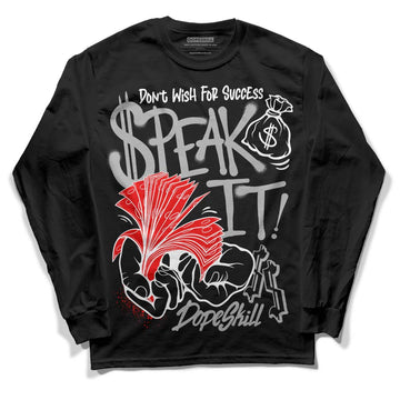 Jordan 1 Low OG “Shadow” DopeSkill Long Sleeve T-Shirt Speak It Graphic Streetwear - Black