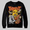 Orange, Black and White Sneakers DopeSkill Sweatshirt Under Threat Graphic Streetwear - Black
