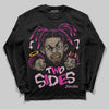 Pink Sneakers DopeSkill Long Sleeve T-Shirt Two Sides Graphic Streetwear - Black