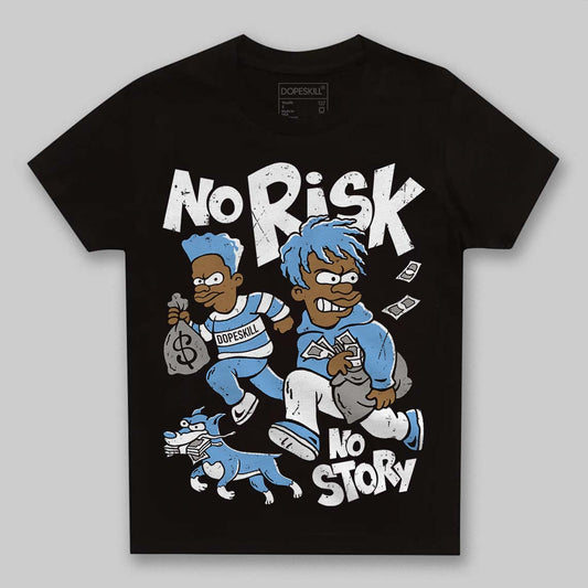 Jordan 12 Retro 'Melo' DopeSkill Toddler Kids T-shirt No Risk No Story Graphic Streetwear - Black