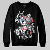 Jordan 5 Retro OG Black Metallic Reimagined DopeSkill Sweatshirt Smile Through The Pain Graphic Streetwear - Black