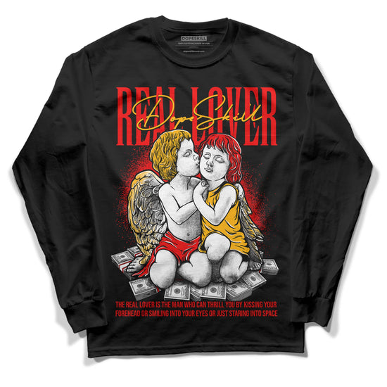 Red Sneakers DopeSkill Long Sleeve T-Shirt Real Lover Graphic Streetwear - Black