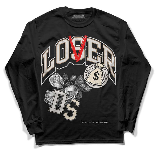 Jordan 5 SE “Sail” DopeSkill Long Sleeve T-Shirt Loser Lover Graphic Streetwear - Black