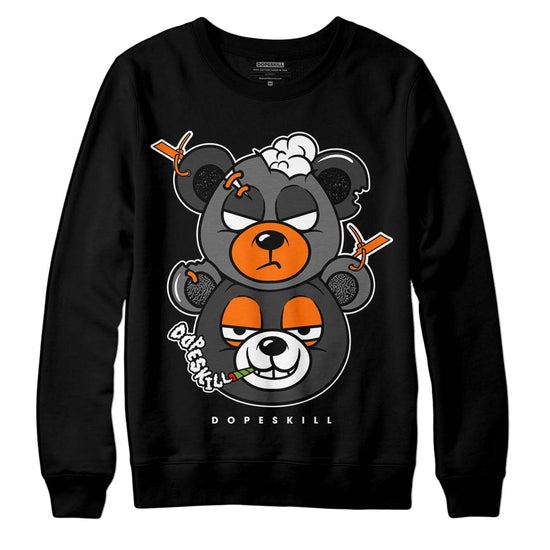 Jordan 3 Retro 'Fear Pack' DopeSkill Sweatshirt New Double Bear Graphic Streetwear - Black