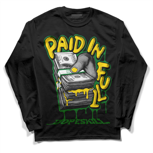 Dunk Low Reverse Brazil DopeSkill Long Sleeve T-Shirt Paid In Full Graphic Streetwea - Black