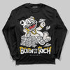 Jordan 3 Retro Pure Money DopeSkill Long Sleeve T-Shirt Born To Be Rich Graphic Streetwear - Black