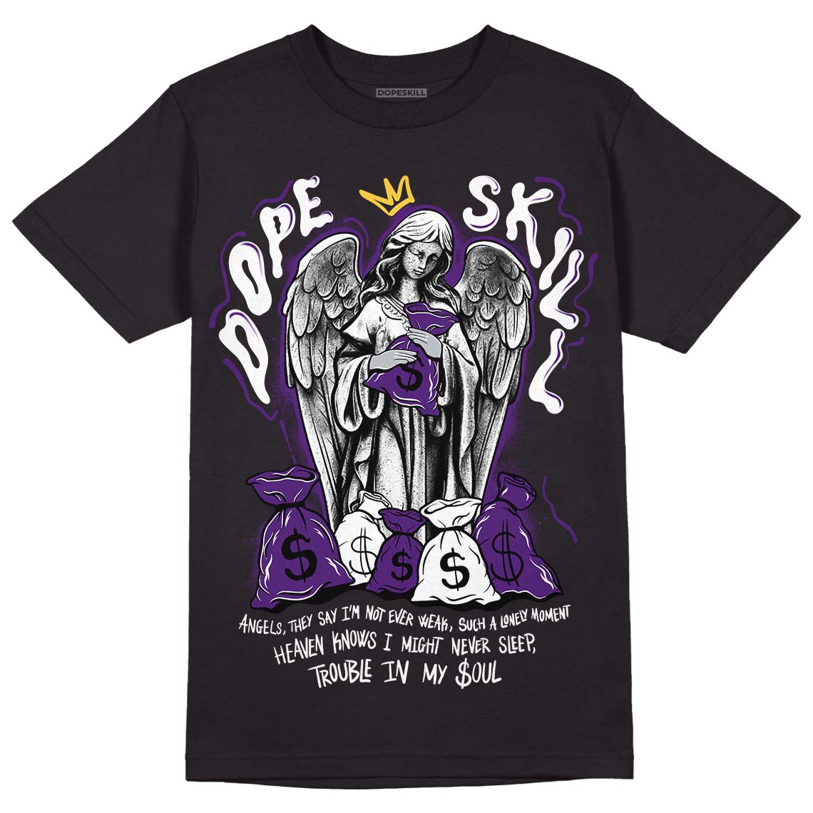 Field Purple 12s DopeSkill T-Shirt Angels Graphic – DOPESKILL®