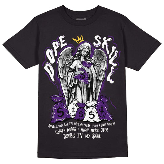 Jordan 12 “Field Purple” DopeSkill T-Shirt Angels Graphic Streetwear - Black