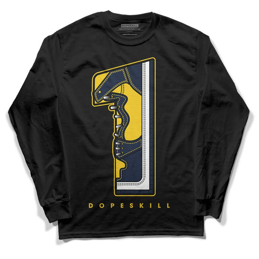 Dunk Low Vintage “Michigan” DopeSkill Long Sleeve T-Shirt No.1 Graphic Streetwear - Black