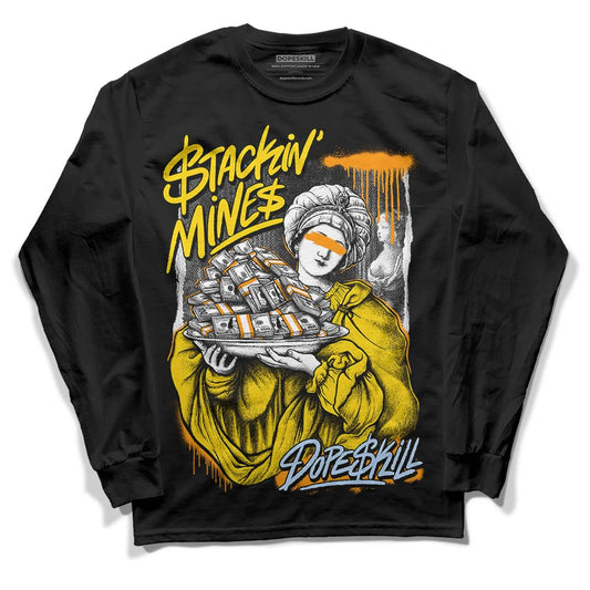 Jordan 6 “Yellow Ochre” DopeSkill Long Sleeve T-Shirt Stackin Mines Graphic Streetwear - Black