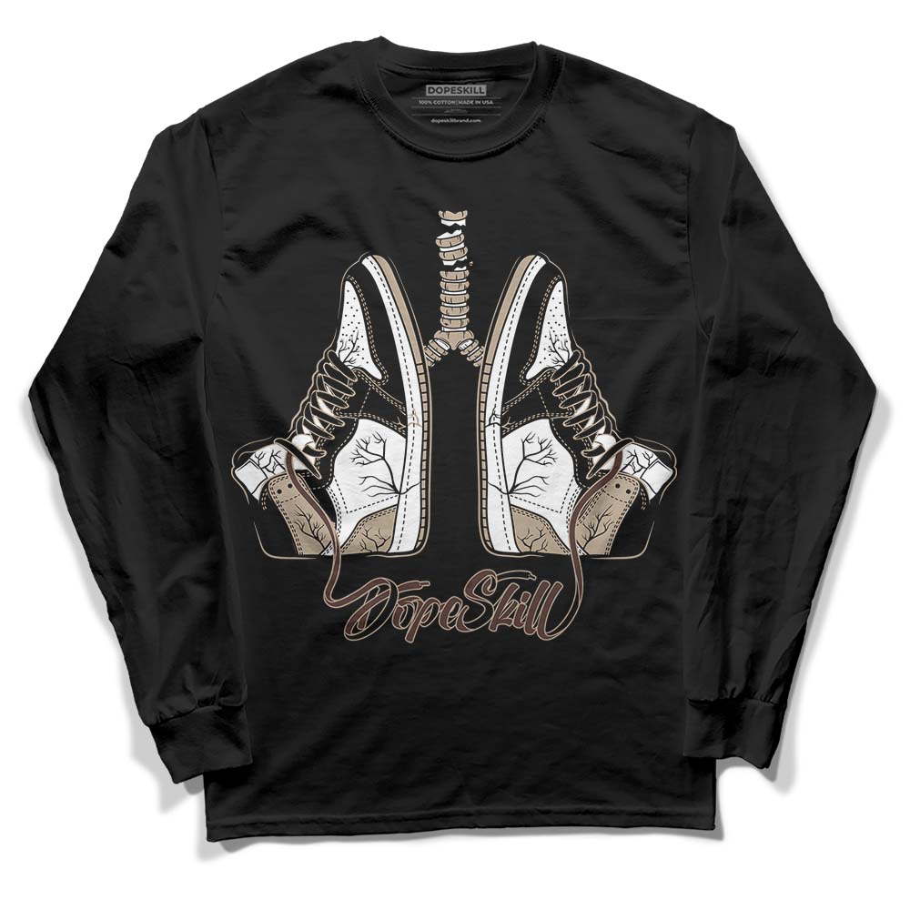 Jordan 1 High OG “Latte” DopeSkill Long Sleeve T-Shirt Breathe Graphic Streetwear - Black