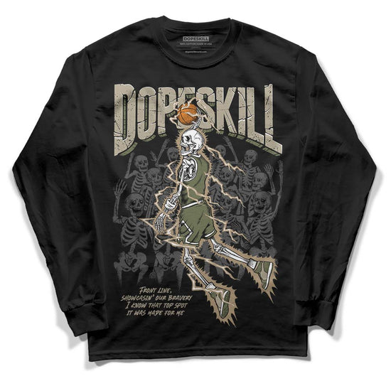 Air Max 90 Ballistic Neutral Olive DopeSkill Long Sleeve T-Shirt Thunder Dunk Graphic Streetwear - Black