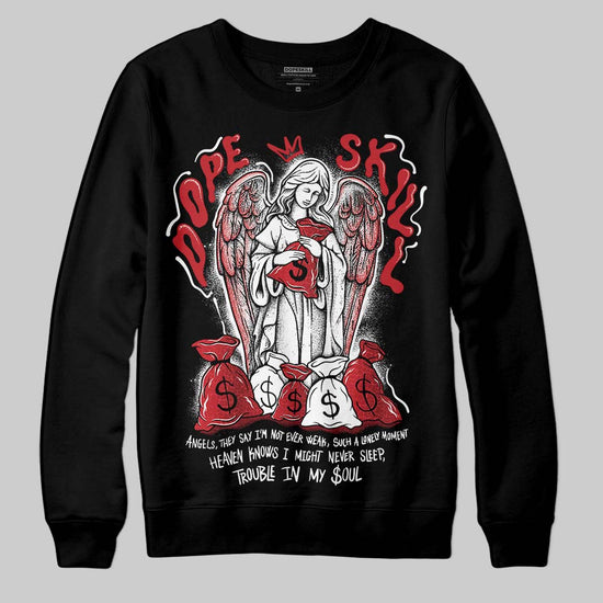 Jordan 1 High OG “Ruby” DopeSkill Sweatshirt Angels Graphic Streetwear - Black