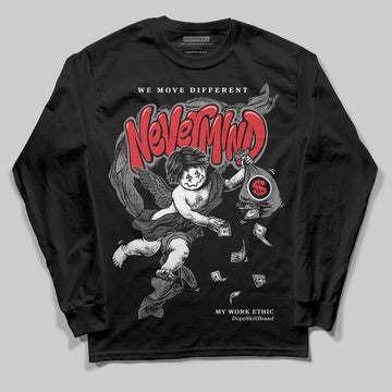 Jordan 10 Retro Shadow (2025) DopeSkill Long Sleeve T-Shirt Nevermind Graphic Streetwear - Black
