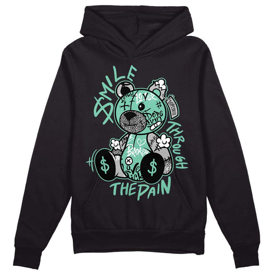 Jordan 3 "Green Glow" DopeSkill Hoodie Sweatshirt Smile Through The Pain Graphic Streetwear - Black 