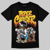 Yellow Sneakers DopeSkill T-Shirt Paper Chaser Boy Graphic Streetwear - Black