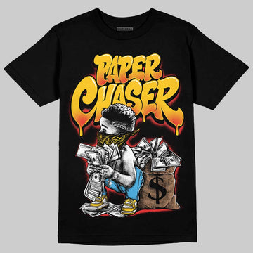 Yellow Sneakers DopeSkill T-Shirt Paper Chaser Boy Graphic Streetwear - Black
