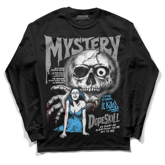 Dunk 'Pure Platinum' DopeSkill Long Sleeve T-Shirt Mystery Ghostly Grasp Graphic Streetwear - Black