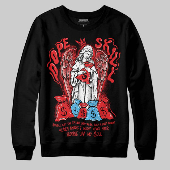 Jordan 6 Retro Toro Bravo DopeSkill Sweatshirt Angels Graphic Streetwear - Black