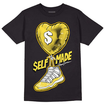 Jordan 11 Low 'Yellow Snakeskin' DopeSkill T-Shirt Self Made Graphic Streetwear - Black