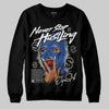 Jordan 1 Low Travis Scott x Fragment DopeSkill Sweatshirt Never Stop Hustling Graphic Streetwear - Black