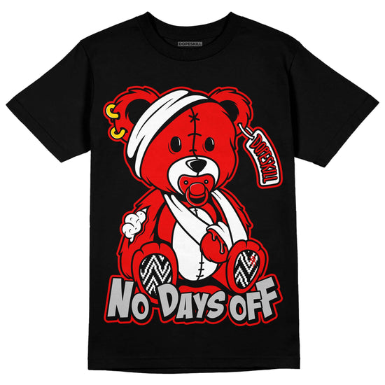 Jordan 12 “Cherry” DopeSkill T-Shirt Hurt Bear Graphic Streetwear - Black