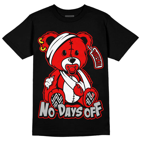 Jordan 12 “Cherry” DopeSkill T-Shirt Hurt Bear Graphic Streetwear - Black