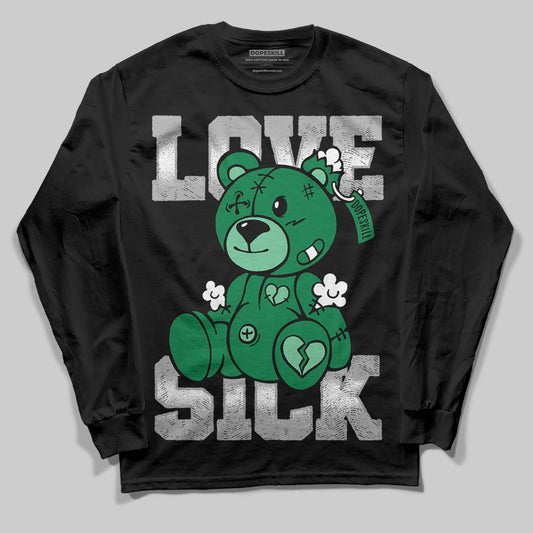Green Sneakers DopeSkill Long Sleeve T-Shirt Love Sick Graphic Streetwear - Black