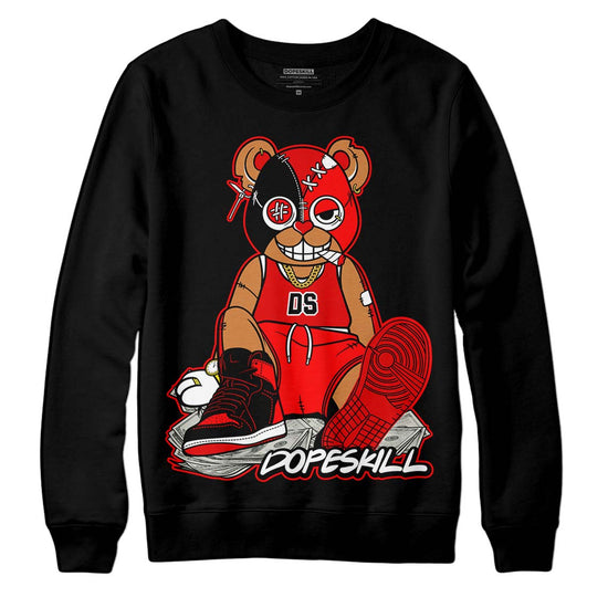 Jordan 1 Retro High OG "Satin Bred" DopeSkill Sweatshirt Greatest Graphic Streetwear - Black