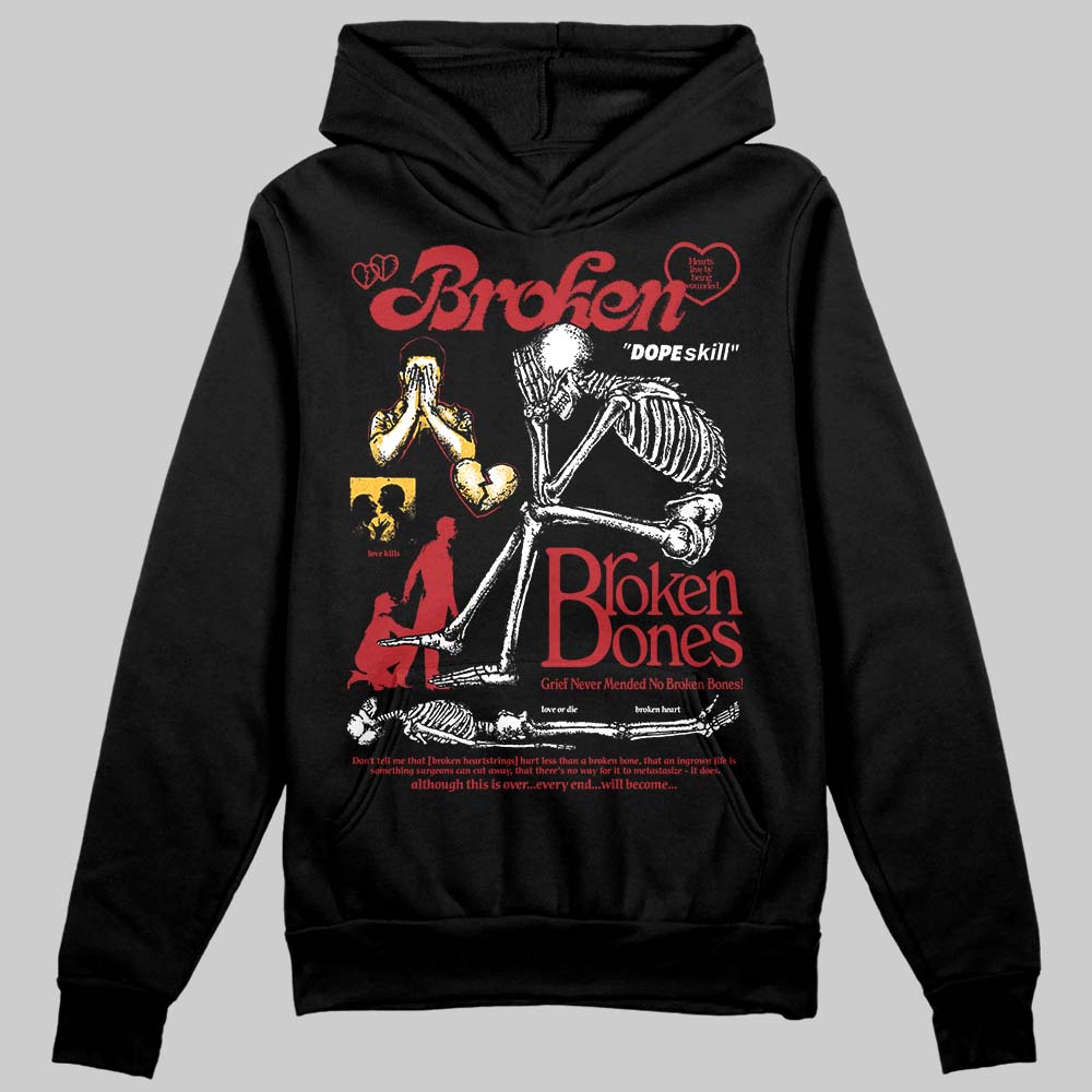 Jordan 14 Golf “Last Shot” DopeSkill Hoodie Sweatshirt Broken Bones Graphic Streetwear - Black