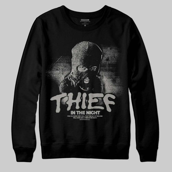 Jordan 9 Cool Grey DopeSkill Sweatshirt Thief In The Night Graphic Streetwear - Black