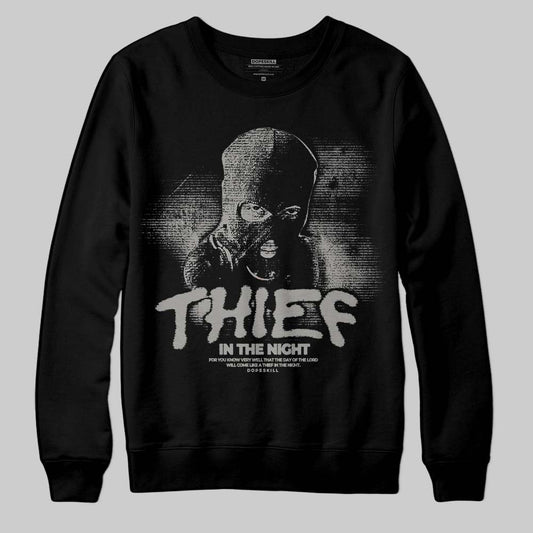 Jordan 9 Cool Grey DopeSkill Sweatshirt Thief In The Night Graphic Streetwear - Black