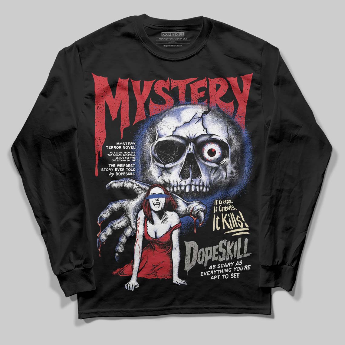 Jordan 4 “Rare Air” DopeSkill Long Sleeve T-Shirt Mystery Ghostly Grasp Graphic Streetwear - Black
