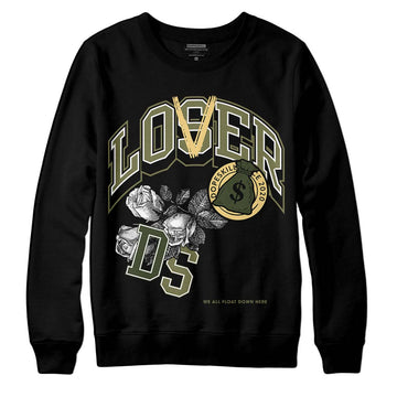 Jordan 4 Retro SE Craft Medium Olive DopeSkill Sweatshirt Loser Lover Graphic Streetwear - Black