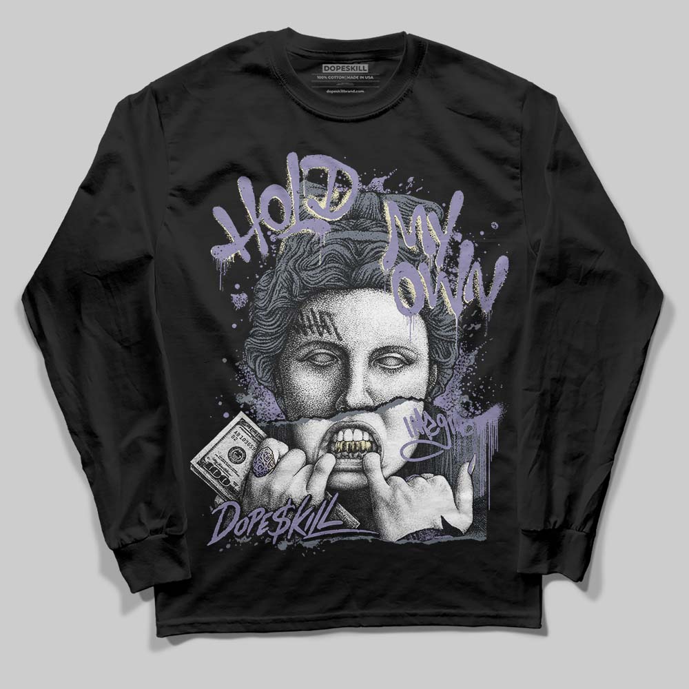 Jordan 5 Retro Low Indigo Haze DopeSkill Long Sleeve T-Shirt Hold My Own Graphic Streetwear - Black