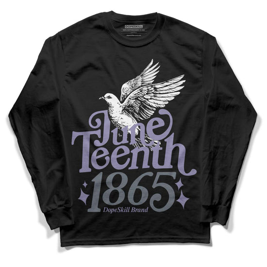 Jordan 5 Retro Low Indigo Haze DopeSkill Long Sleeve T-Shirt Juneteenth 1865 Graphic Streetwear - Black