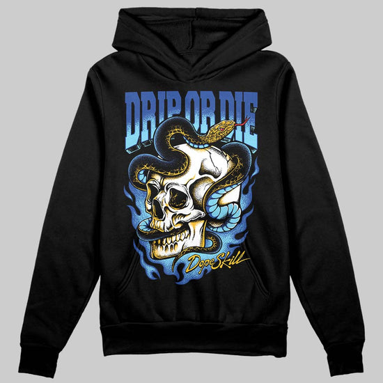 Royal Blue Sneakers DopeSkill Hoodie Drip or Die Graphic Streetwear - Black
