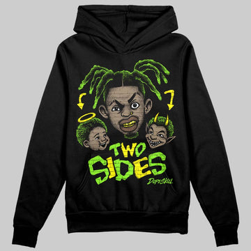 Neon Green Sneakers DopeSkill Hoodie Two Sides Graphic Streetwear - black