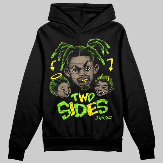 Neon Green Sneakers DopeSkill Hoodie Two Sides Graphic Streetwear - black