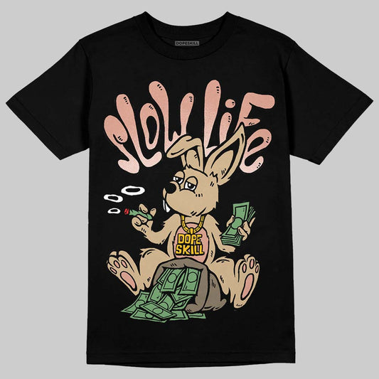 TAN Sneakers DopeSkill T-Shirt Slow Life Graphic Streetwear - Black